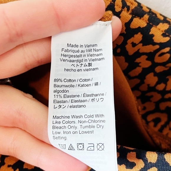 J. Crew NWT Weekend High-Rise 7/8 Cotton Stretch Leggings Leopard Print Size XS - Picture 11 of 12
